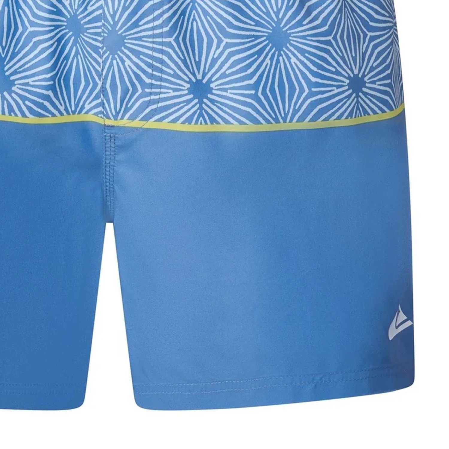 Blue - Back - Quiksilver Mens Geometric Star Swim Shorts