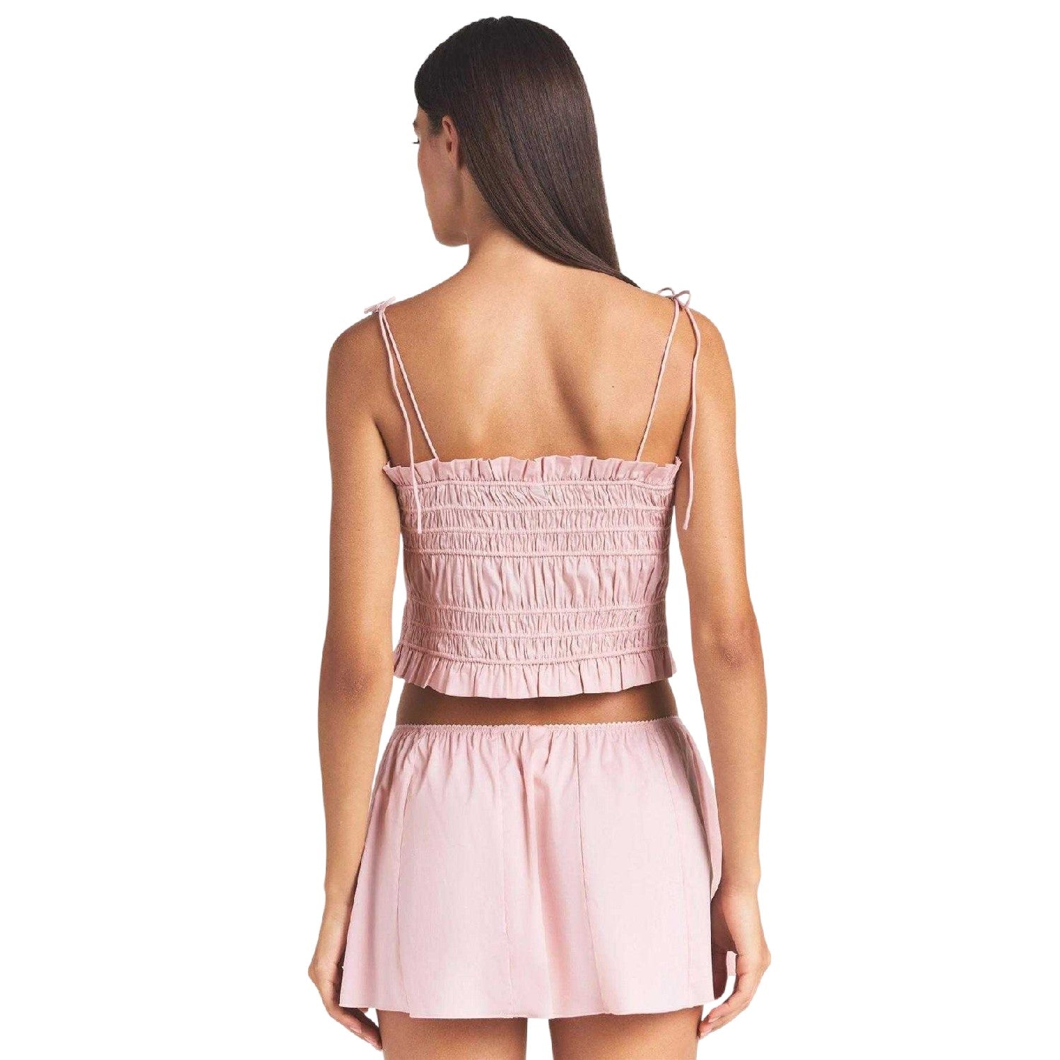 Dusty Pink - Back - Skims Womens-Ladies Ruffled Cami Tank Top