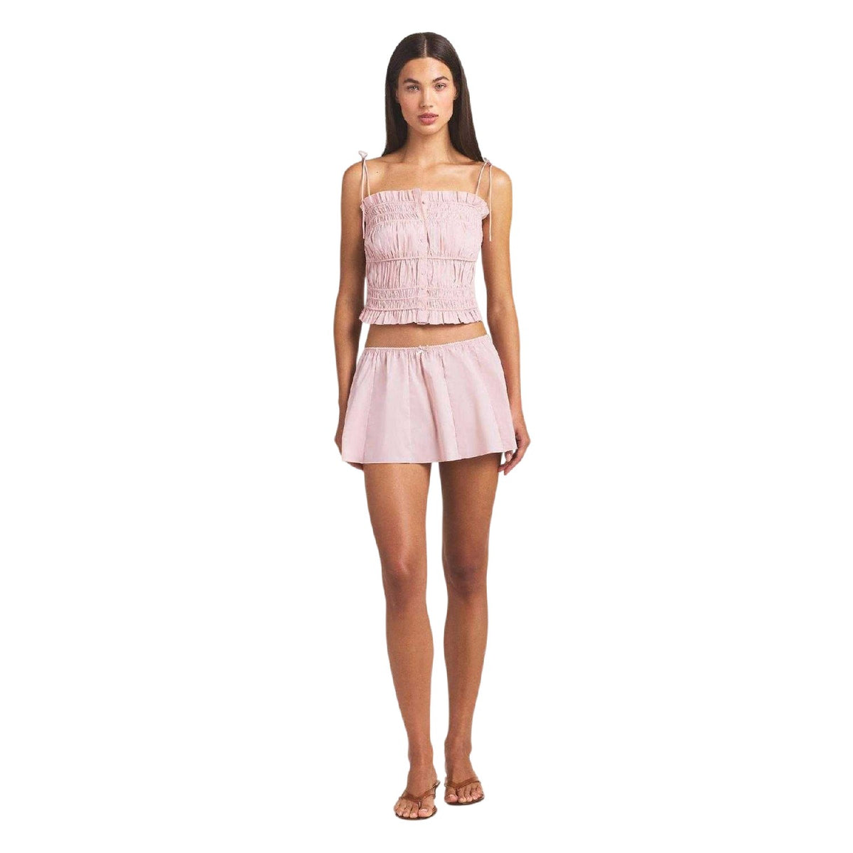 Dusty Pink - Lifestyle - Skims Womens-Ladies Ruffled Cami Tank Top