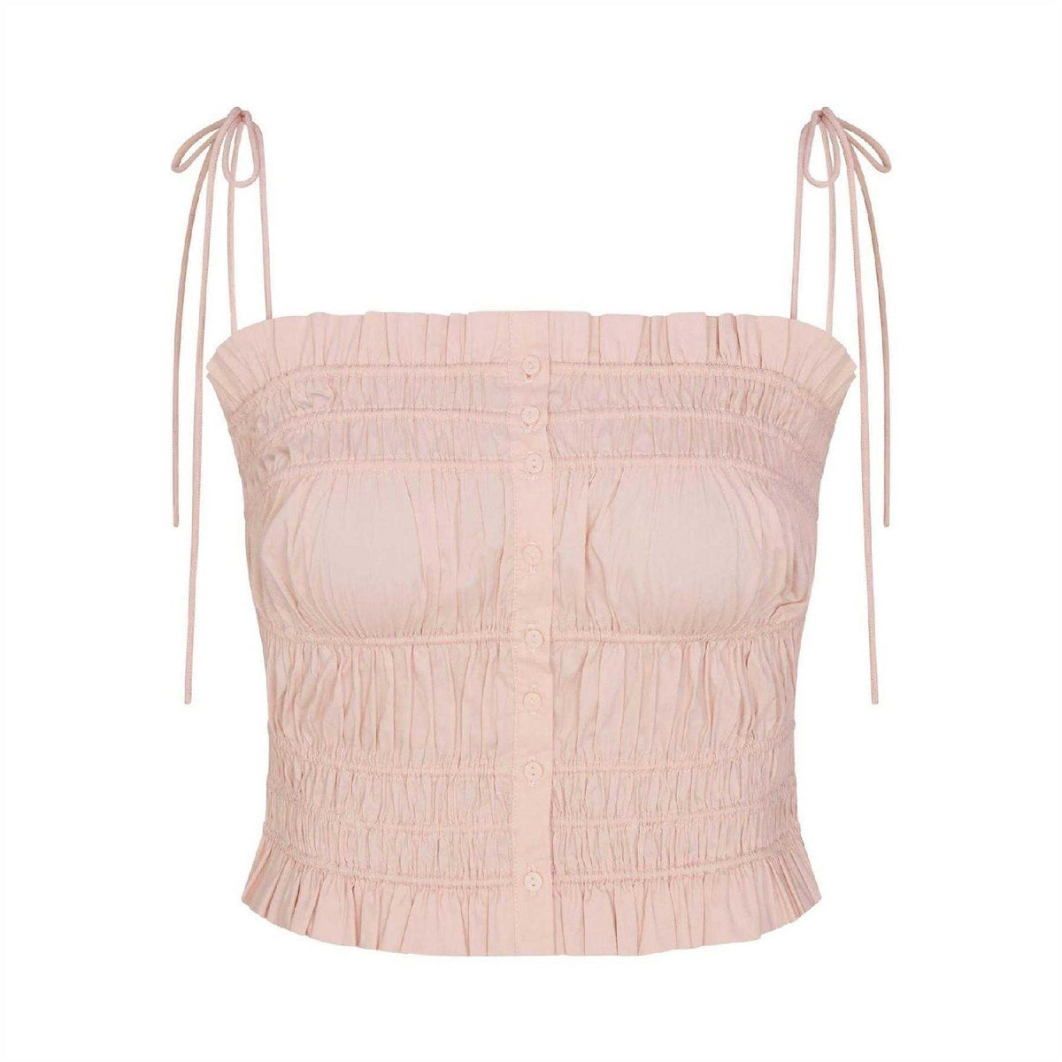 Dusty Pink - Front - Skims Womens-Ladies Ruffled Cami Tank Top