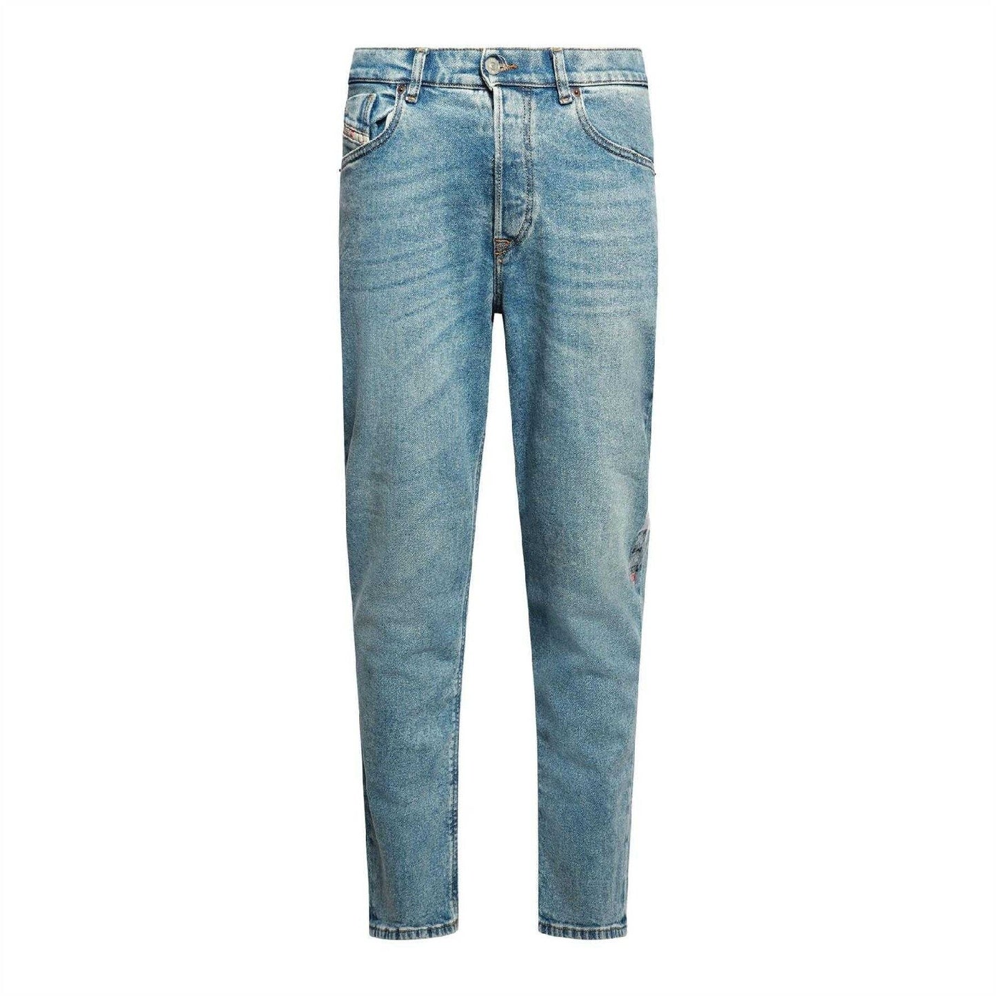 Blue-Grey - Front - Diesel Mens 2005 D-Fining Tapered Jeans