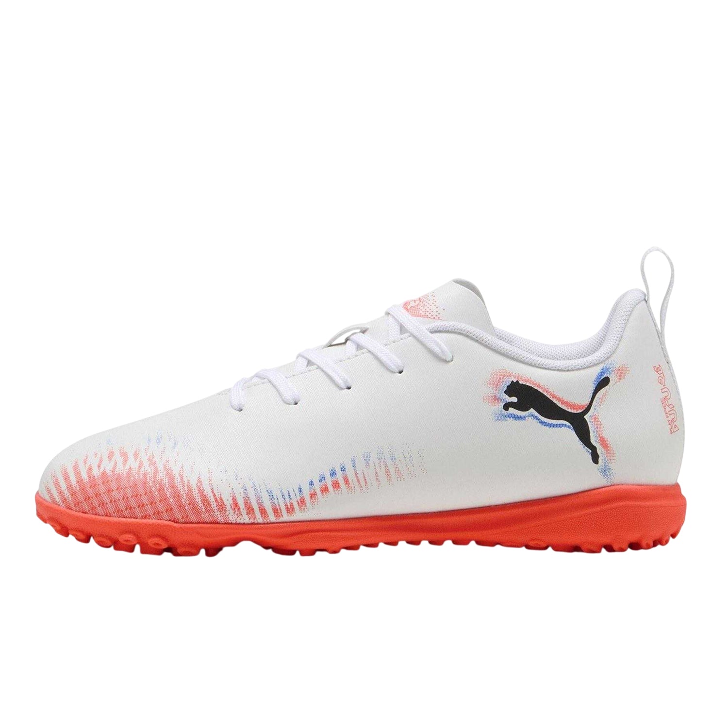 White-Black-Red - Side - Puma Boys Future 8 Play Astro Turf Trainers