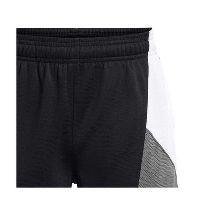 Black - Side - Under Armour Boys Curry Colour Block Basketball Shorts