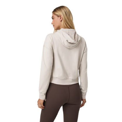 Ecru Heather - Back - Halo Womens-Ladies Performance Full Zip Hoodie