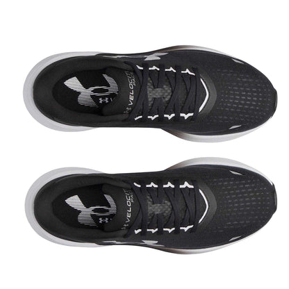 Black-White - Back - Under Armour Mens Velociti Pace Shoes