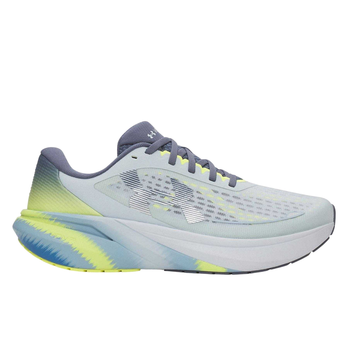 Grey Blue - Front - Under Armour Mens Velociti Pace Shoes