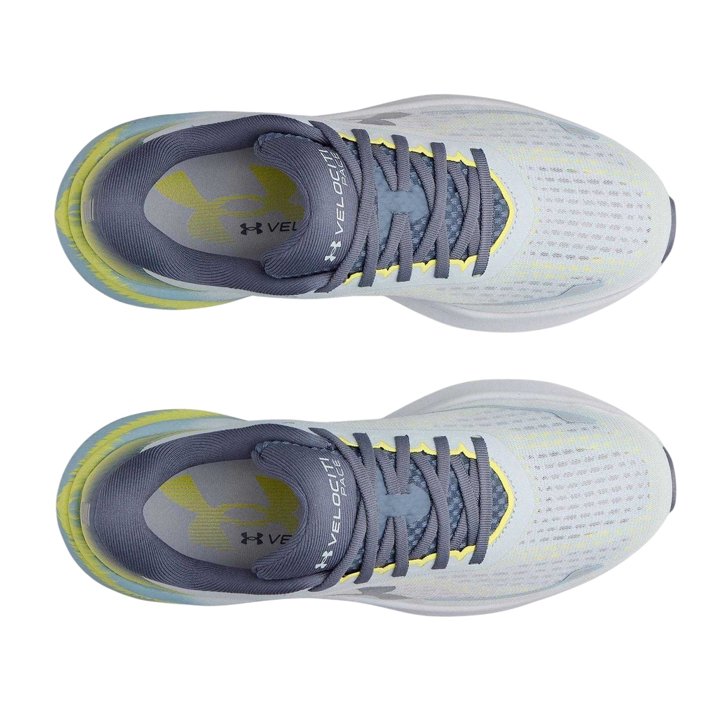 Grey Blue - Back - Under Armour Mens Velociti Pace Shoes