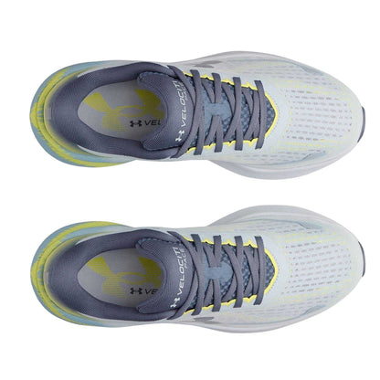 Grey Blue - Back - Under Armour Mens Velociti Pace Shoes