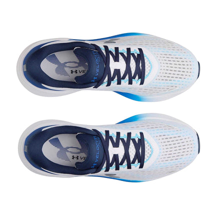 White-Blue - Back - Under Armour Mens Velociti Pace Shoes