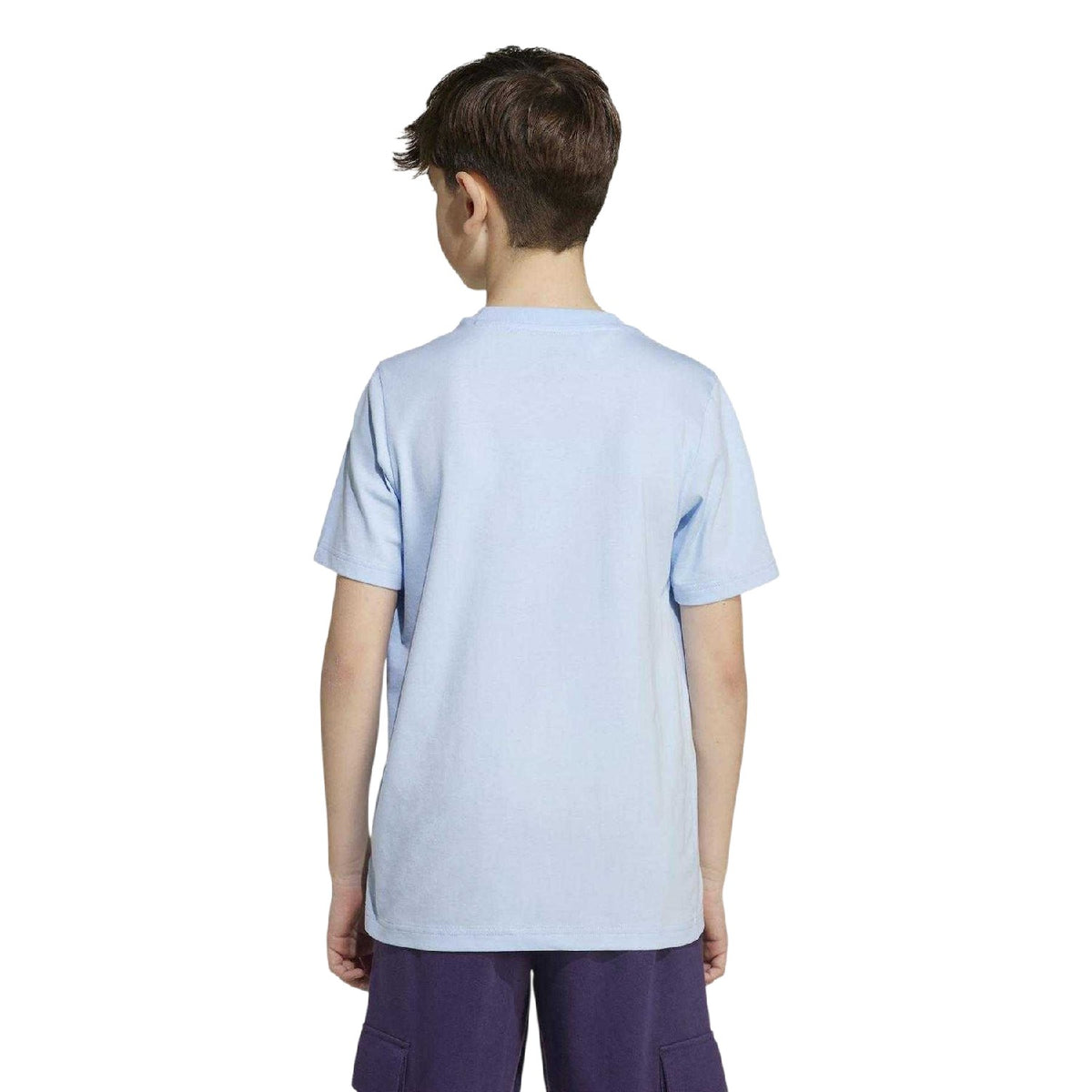 Glow Blue - Back - Adidas Childrens-Kids Logo T-Shirt