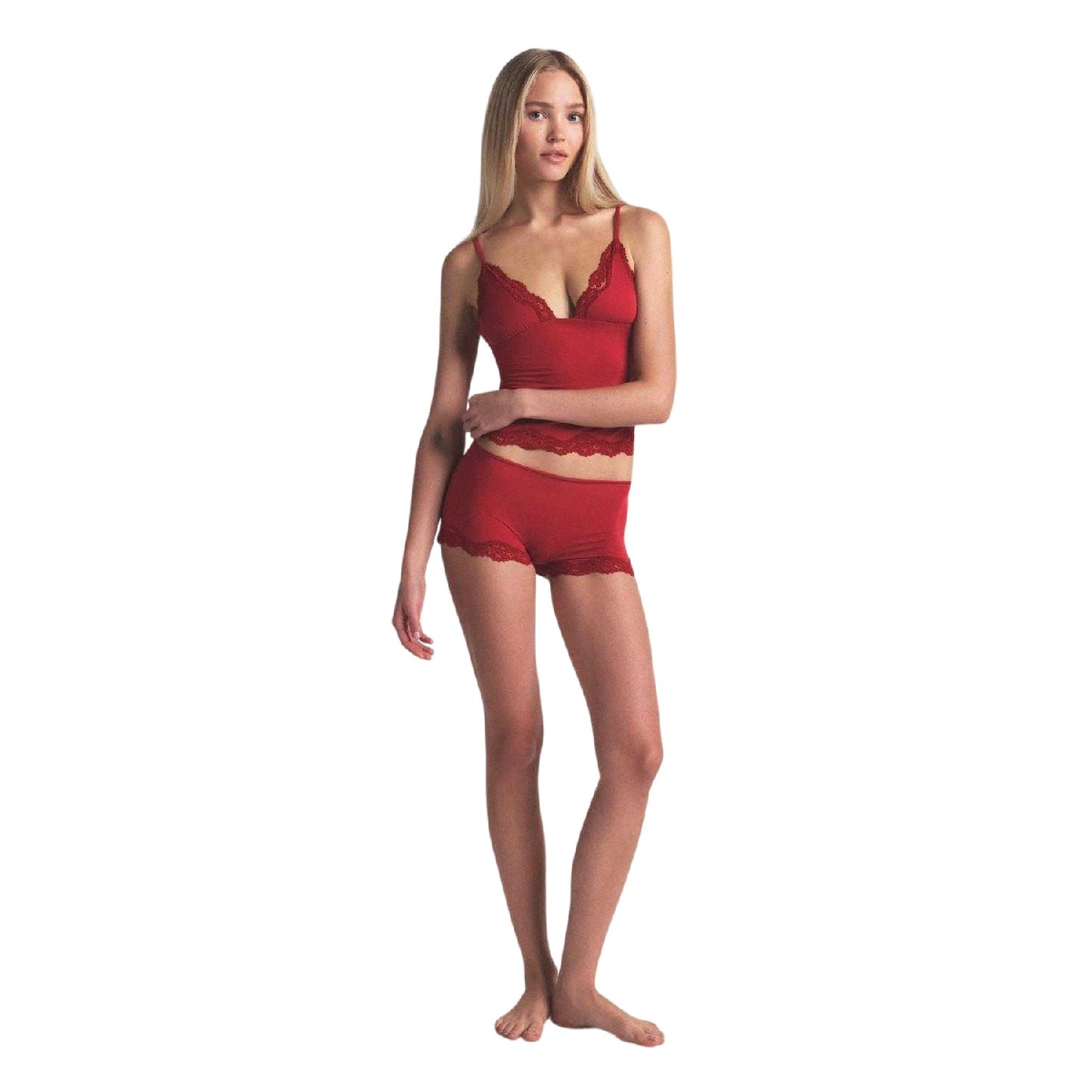 Brick - Side - Skims Womens-Ladies Fits Everybody Lace Loungewear Set