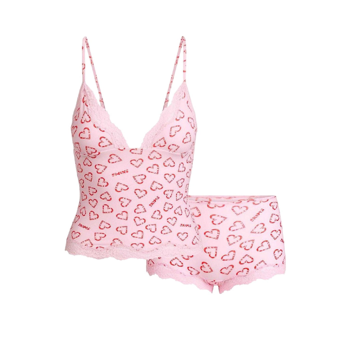 Candy - Front - Skims Womens-Ladies Fits Everybody Lace Loungewear Set