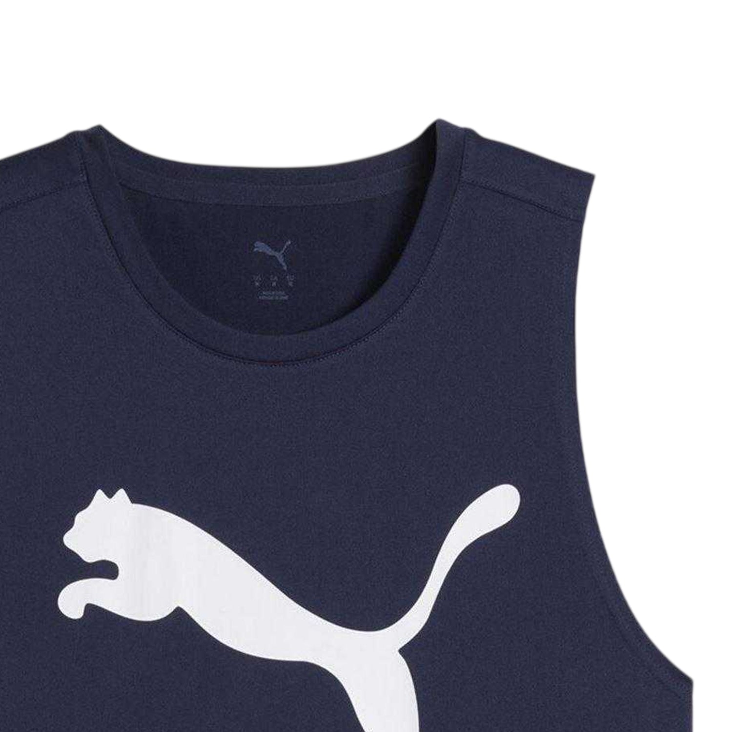 Navy - Side - Puma Mens Moisture Wicking Tank Top