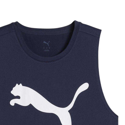 Navy - Side - Puma Mens Moisture Wicking Tank Top