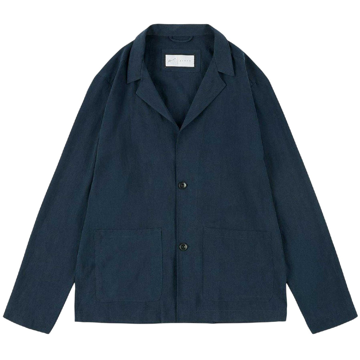 Dark Navy - Front - Prevu Mens Haaland Lyocell Blazer