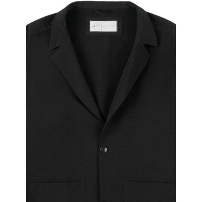 Black - Side - Prevu Mens Fairfax Seersucker Lightweight Tailored Blazer