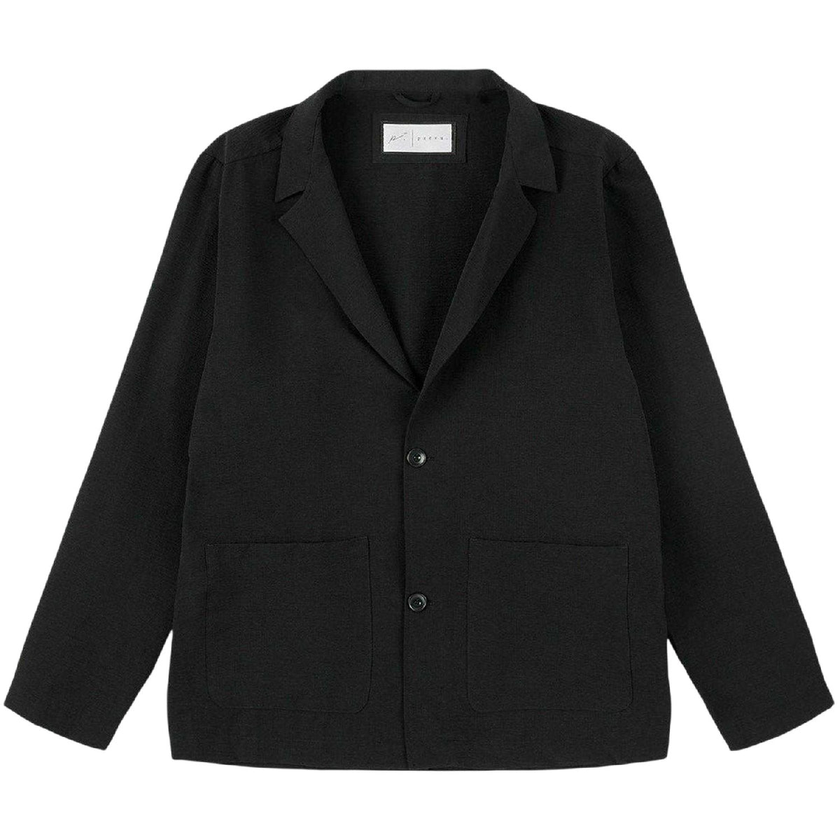 Black - Front - Prevu Mens Fairfax Seersucker Lightweight Tailored Blazer