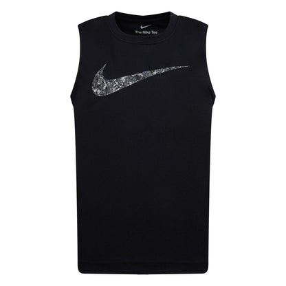 Black - Front - Nike Childrens-Kids Adp Swoosh Tank Top