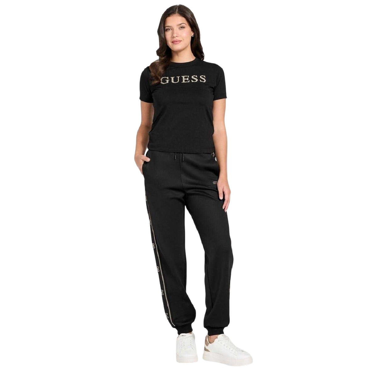 Black - Lifestyle - Guess Womens-Ladies Octavia T-Shirt