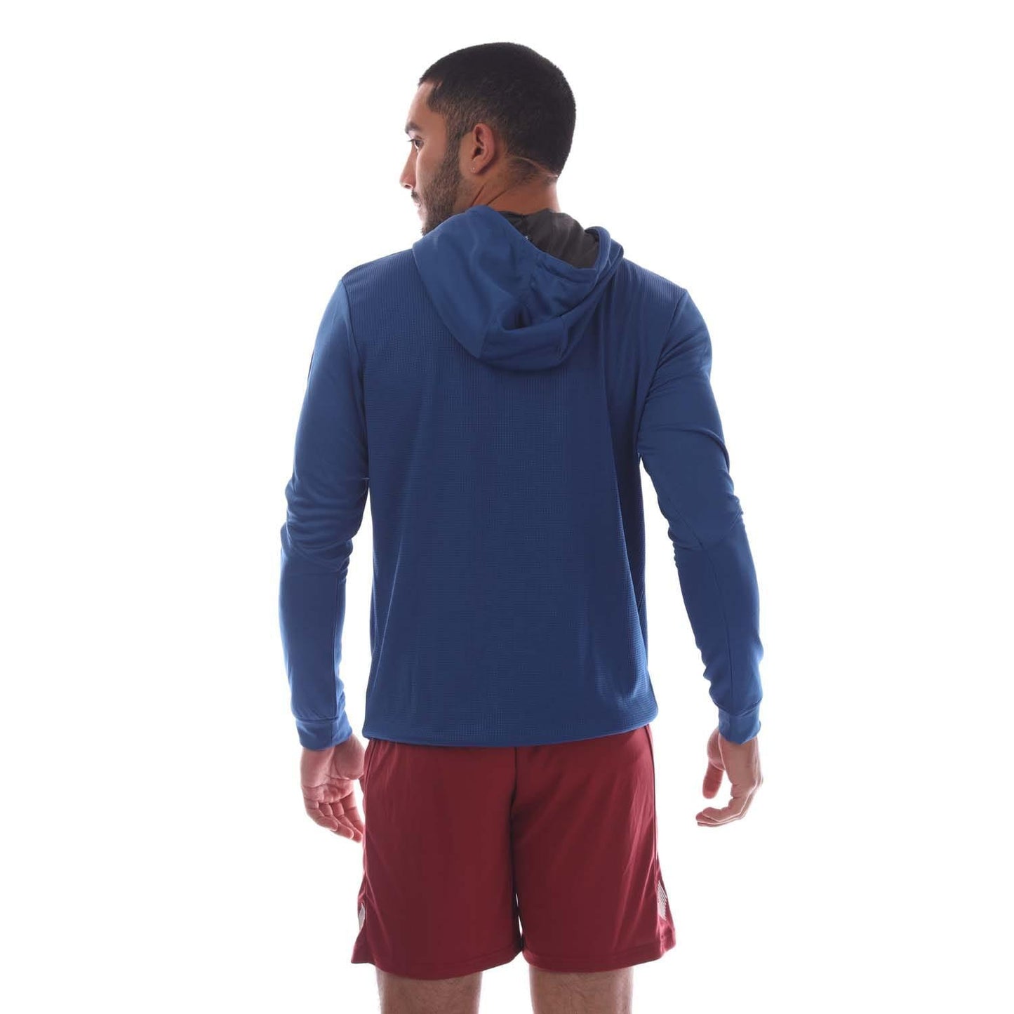 Blue - Back - Hummel Mens Authentic Polyester Hoodie