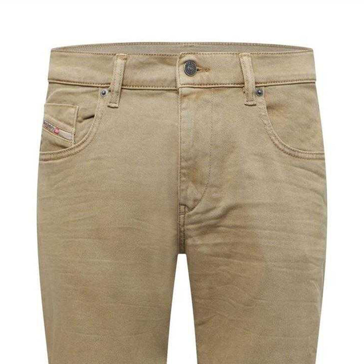 Blue - Side - Diesel Mens 2019 D-Strukt Denim Slim Jeans