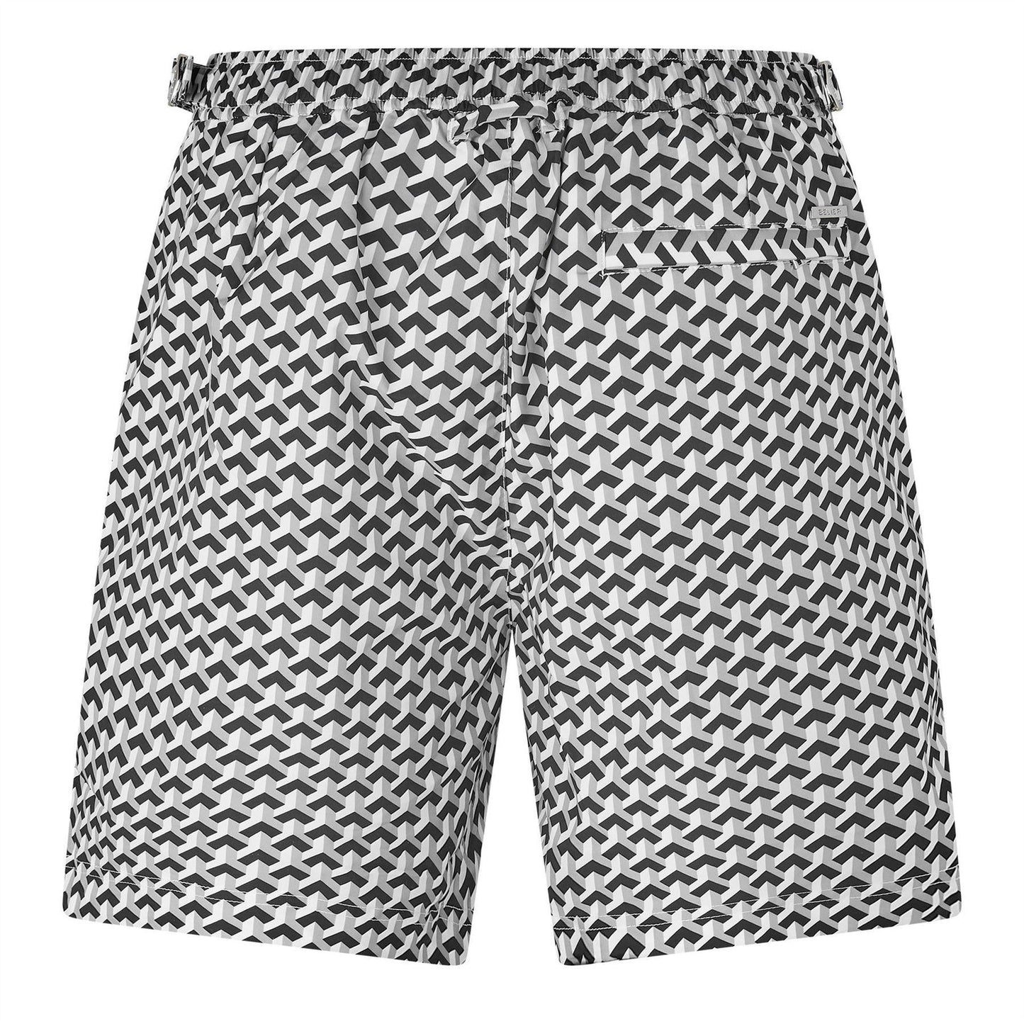 Monochrome - Front - Belier Mens Geometric Swim Shorts