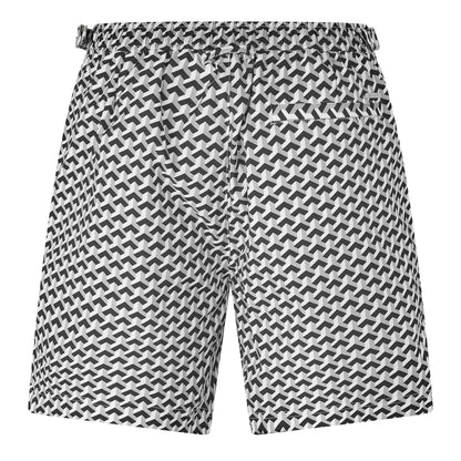 Monochrome - Front - Belier Mens Geometric Swim Shorts