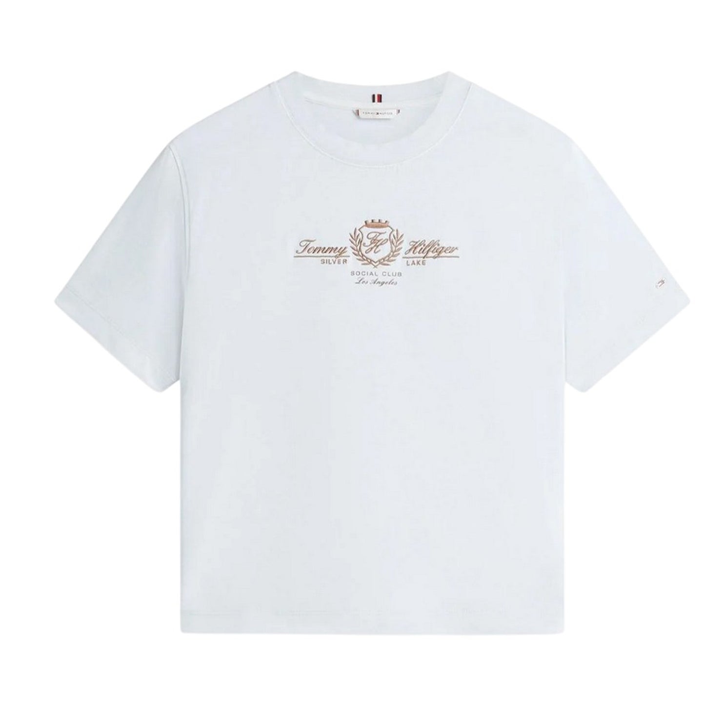 Blue - Front - Tommy Hilfiger Womens-Ladies Embroidered T-Shirt
