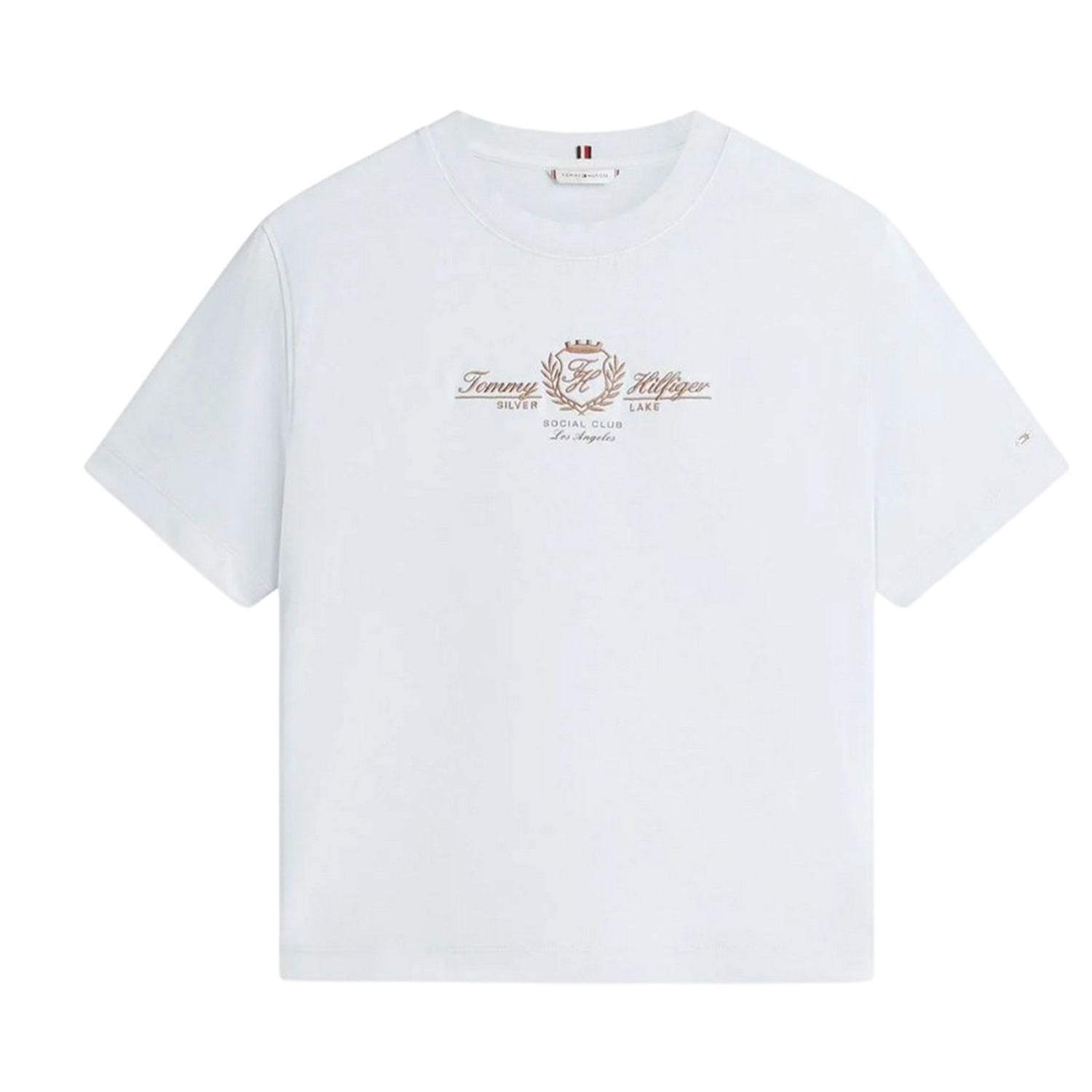 Blue - Front - Tommy Hilfiger Womens-Ladies Embroidered T-Shirt
