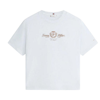 Blue - Front - Tommy Hilfiger Womens-Ladies Embroidered T-Shirt