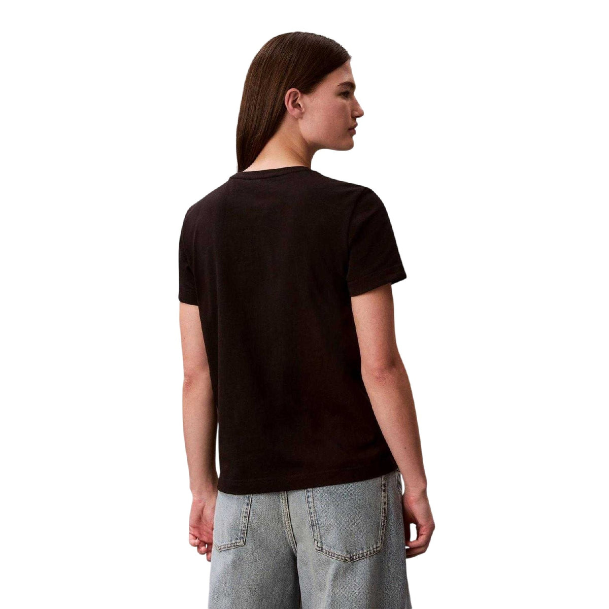 Black - Back - Calvin Klein Womens-Ladies Jeans T-Shirt