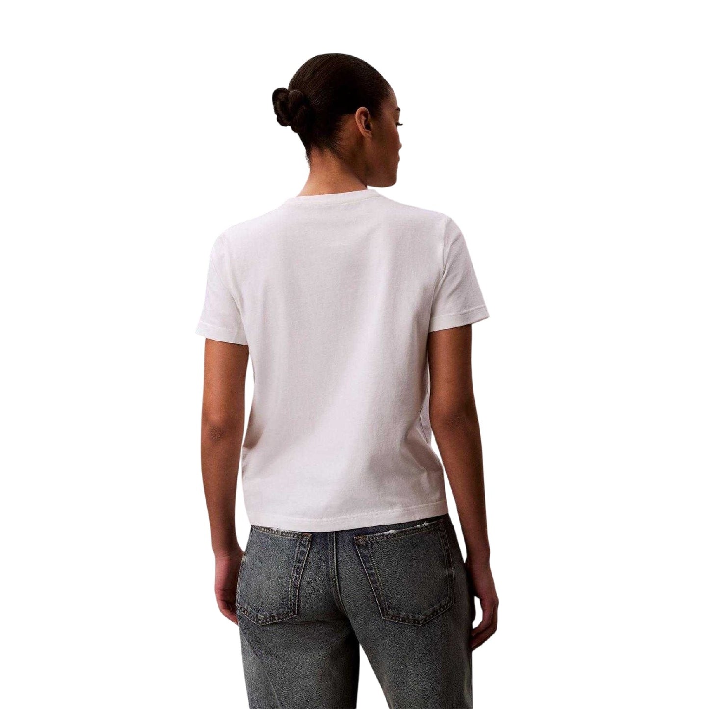 Bright White - Back - Calvin Klein Womens-Ladies Jeans T-Shirt