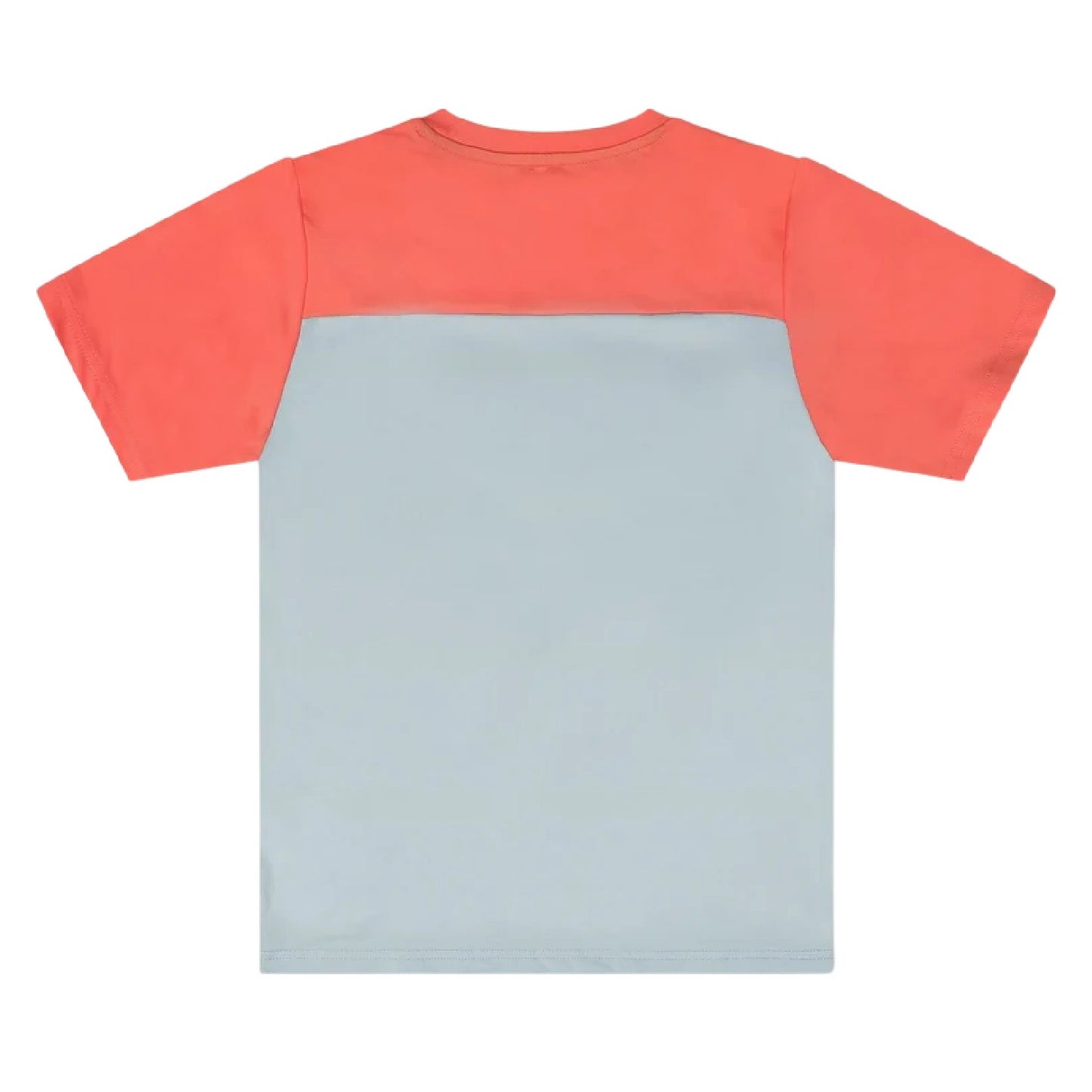 Coral-Light Grey - Side - OEX Childrens-Kids Flynn T-Shirt