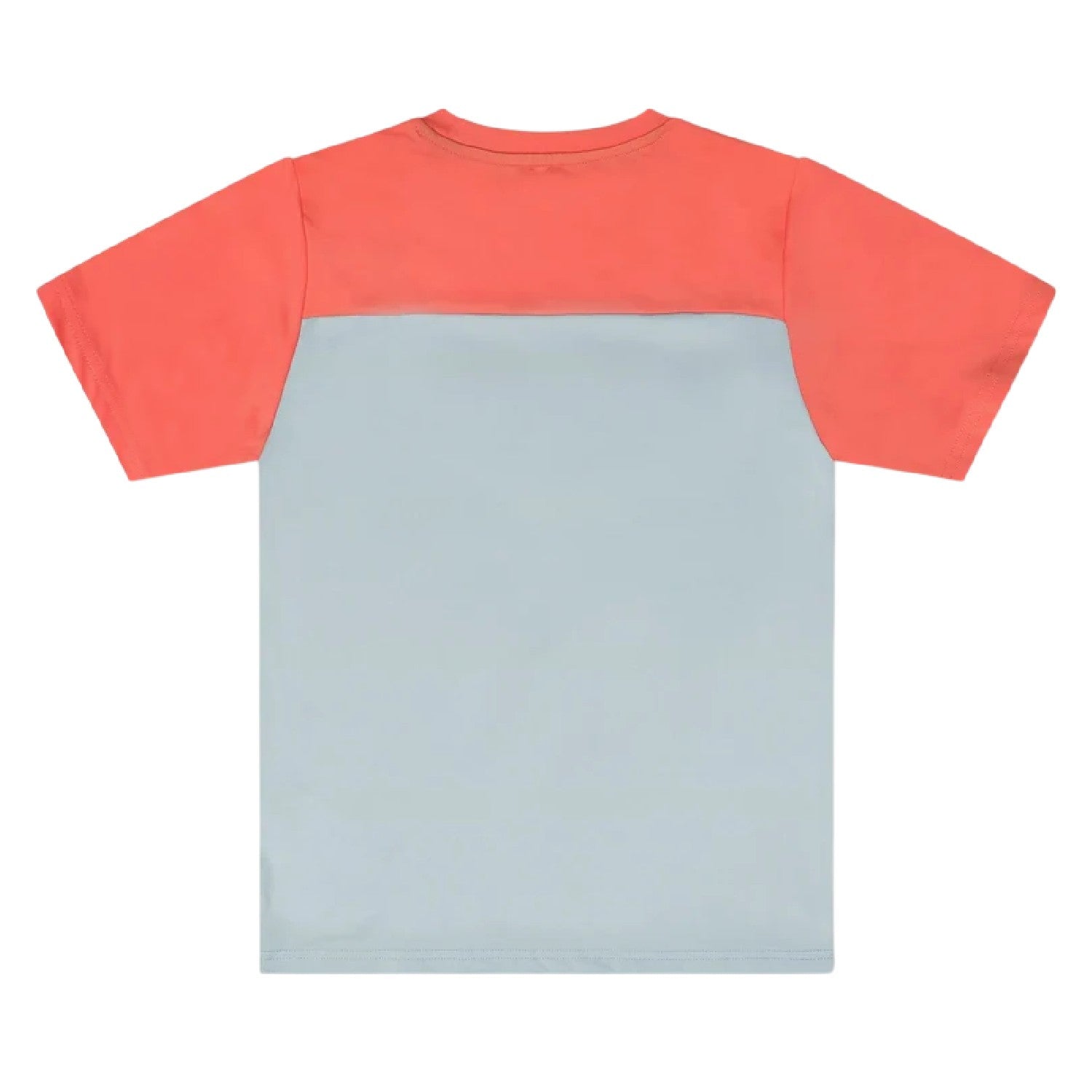 Coral-Light Grey - Side - OEX Childrens-Kids Flynn T-Shirt