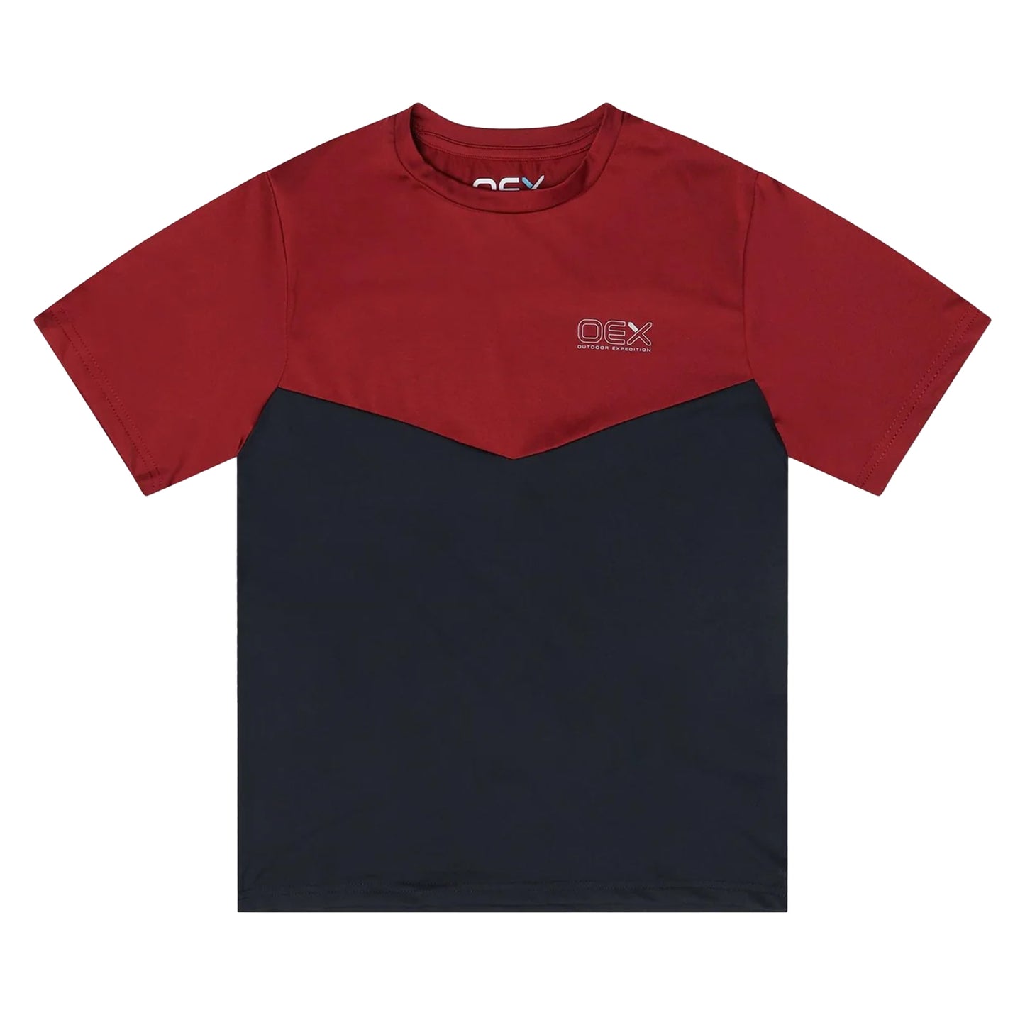 Rust-Black - Front - OEX Childrens-Kids Flynn T-Shirt