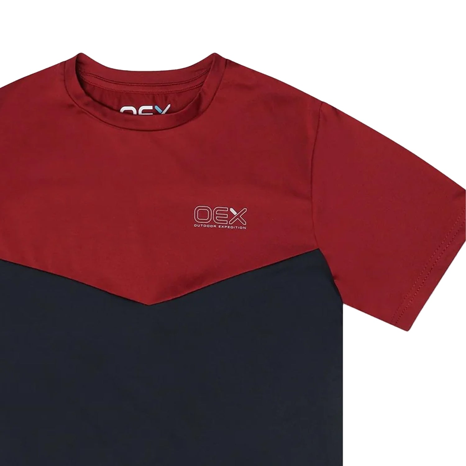 Rust-Black - Side - OEX Childrens-Kids Flynn T-Shirt