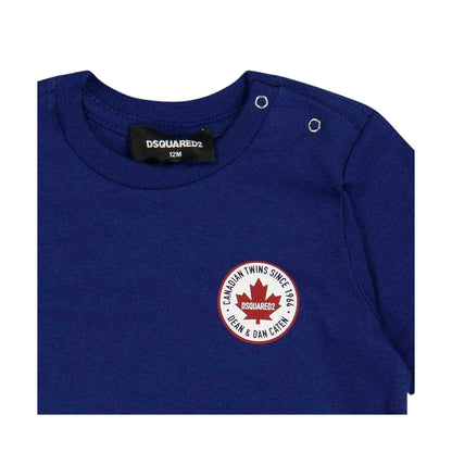 Navy Blue - Side - DSquared2 Childrens-Kids Regular T-Shirt