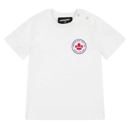 White - Front - DSquared2 Childrens-Kids Regular T-Shirt