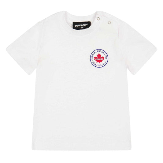 White - Front - DSquared2 Childrens-Kids Regular T-Shirt