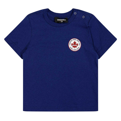 Navy Blue - Front - DSquared2 Childrens-Kids Regular T-Shirt