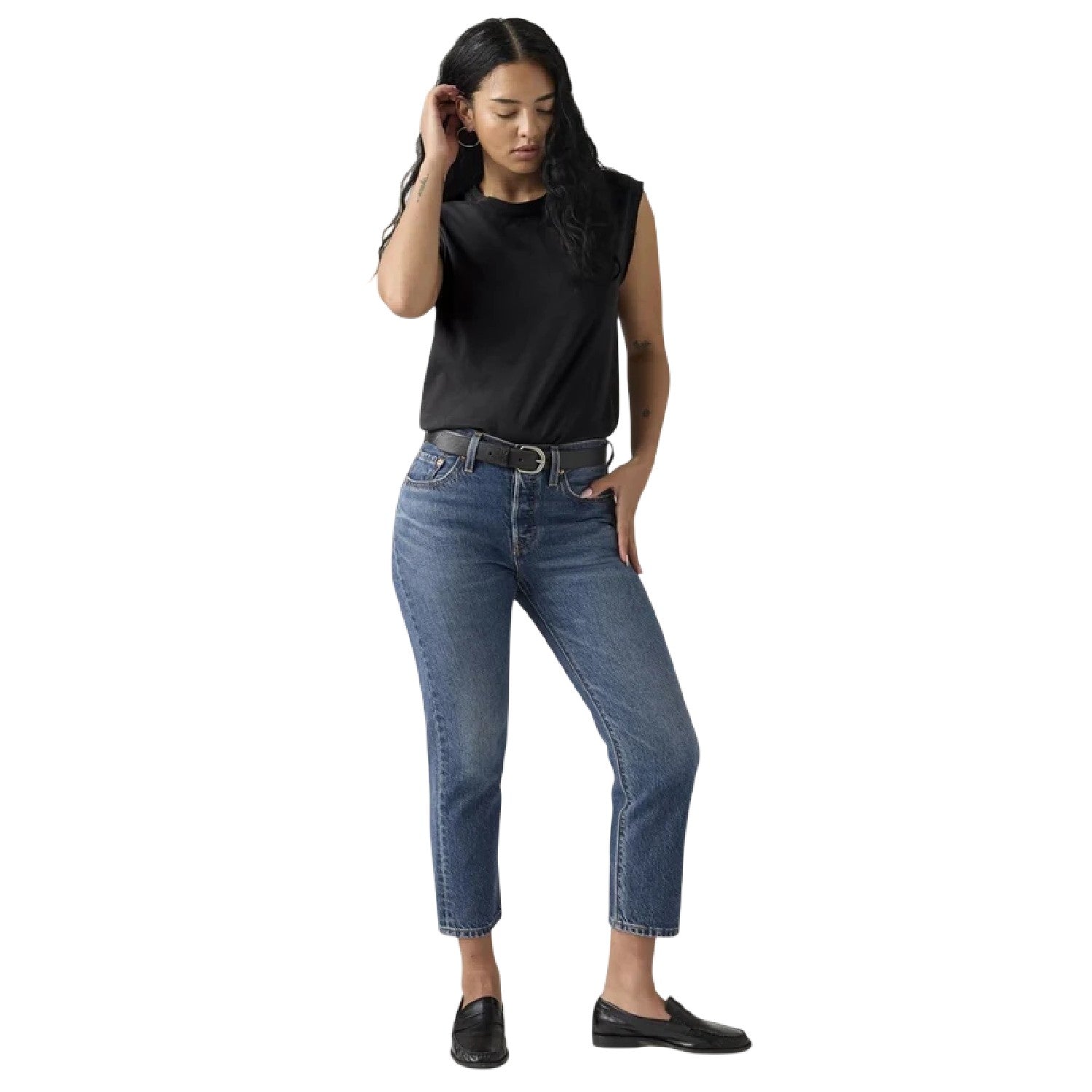Energy Refresh - Lifestyle - Levis Womens-Ladies 501 Lightweight Cropped Straight Leg Jeans