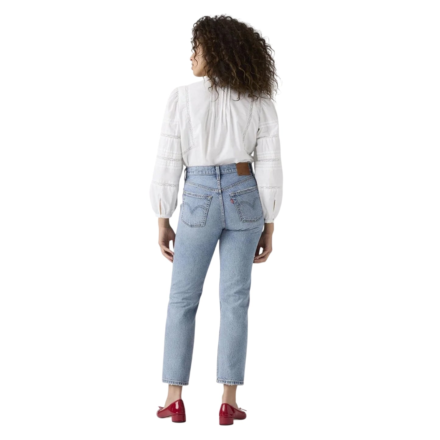 Fun Flare Lb - Back - Levis Womens-Ladies 501 Lightweight Cropped Straight Leg Jeans