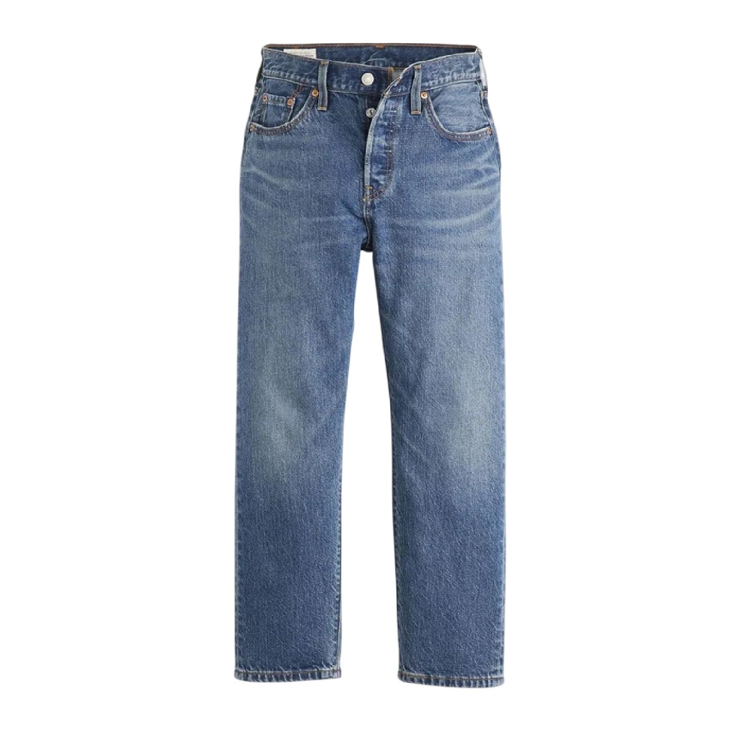 Energy Refresh - Front - Levis Womens-Ladies 501 Lightweight Cropped Straight Leg Jeans