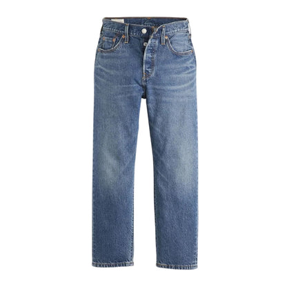 Energy Refresh - Front - Levis Womens-Ladies 501 Lightweight Cropped Straight Leg Jeans