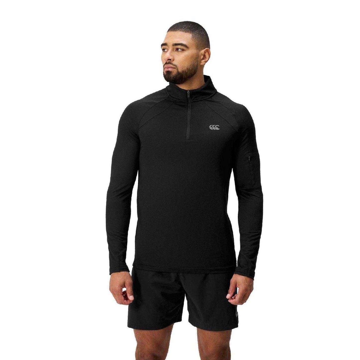 Black - Side - Canterbury Mens Tempo Rugby Shirt