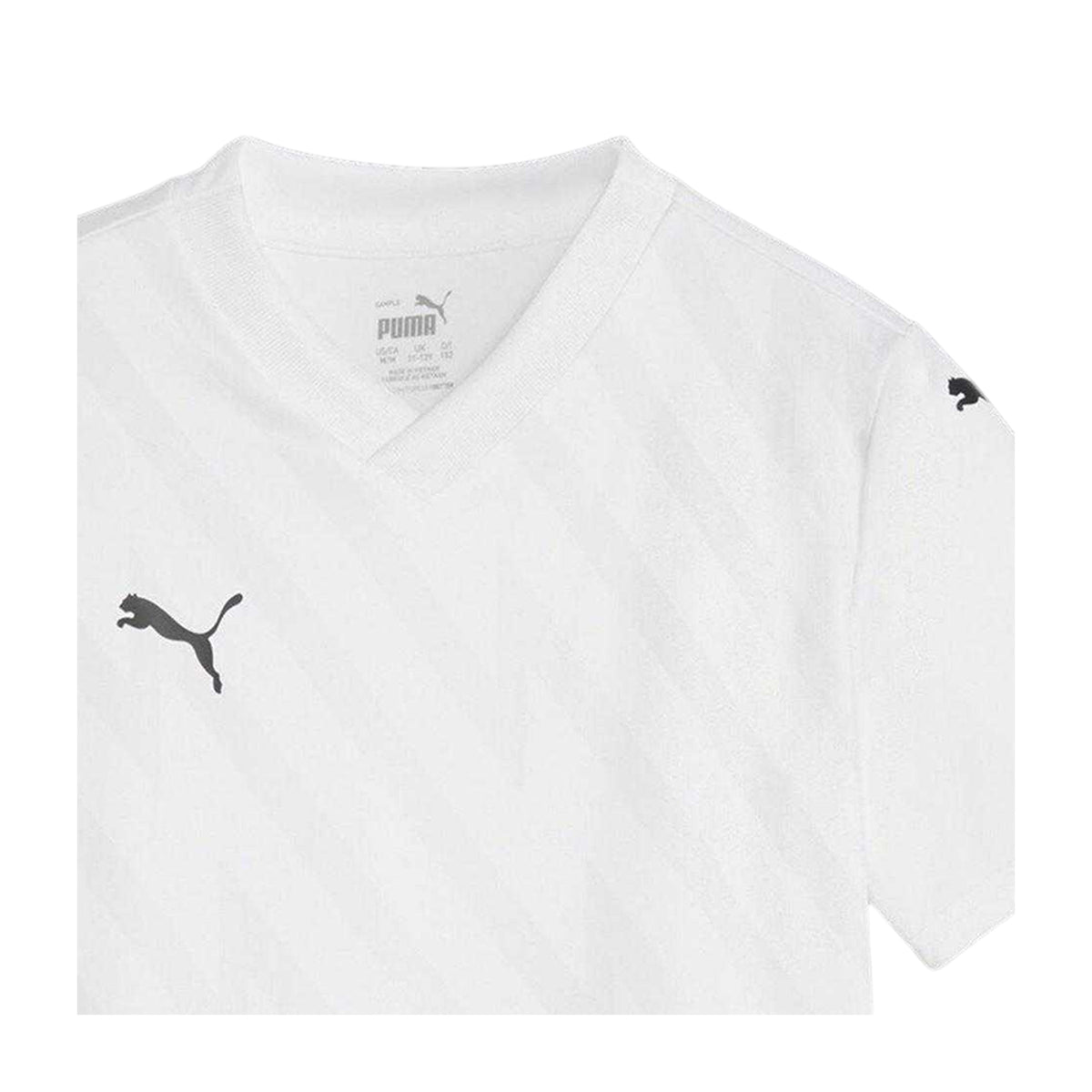 White-Black-Feather Grey - Side - Puma Childrens-Kids Teamglory T-Shirt