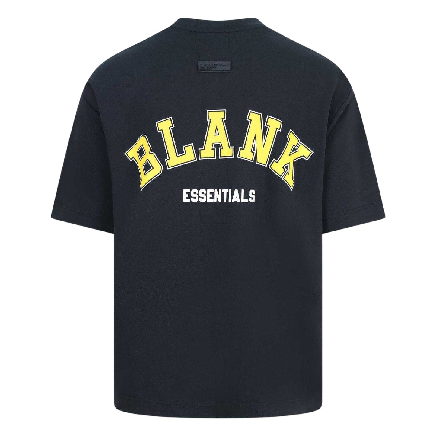 Black - Back - Blank Essentials Mens College Oversized T-Shirt
