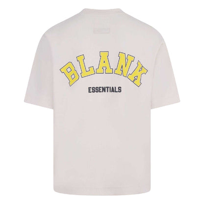 Bone - Back - Blank Essentials Mens College Oversized T-Shirt
