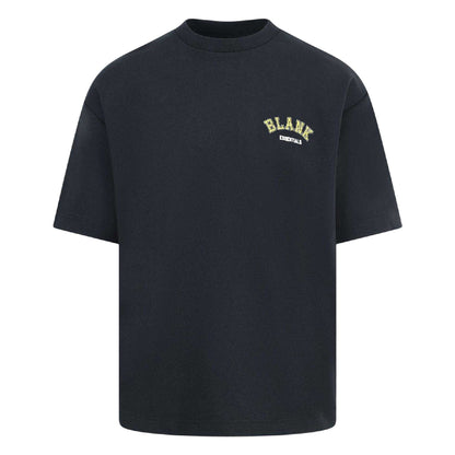 Black - Front - Blank Essentials Mens College Oversized T-Shirt