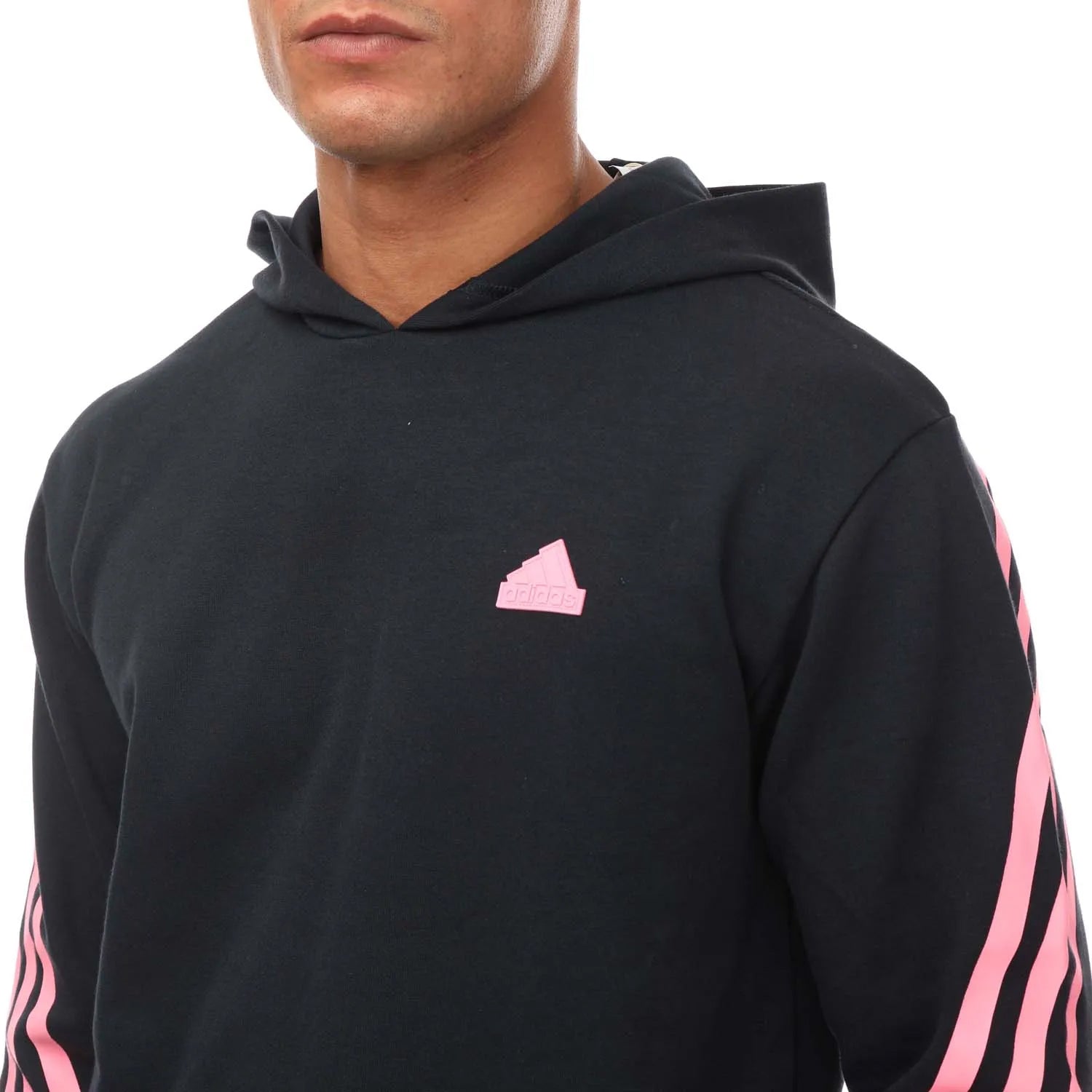 Inkwell - Back - Adidas Mens Future Icons Stripes Hoodie